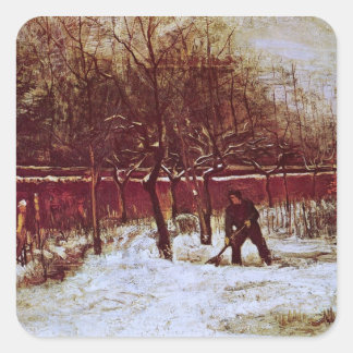 Parsonage Garden at Nuenen by Vincent van Gogh Square Sticker
