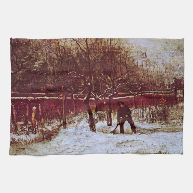 Parsonage Garden at Nuenen by Vincent van Gogh Tea Towel (Horizontal)