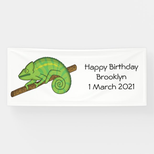 Parson's chameleon illustration banner (Horizontal)