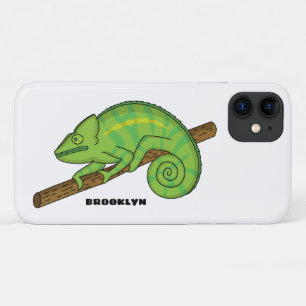 Parson's chameleon illustration iPhone 11 case