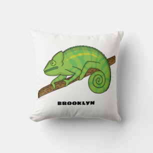 Parson's chameleon illustration cushion