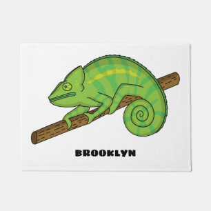 Parson's chameleon illustration doormat