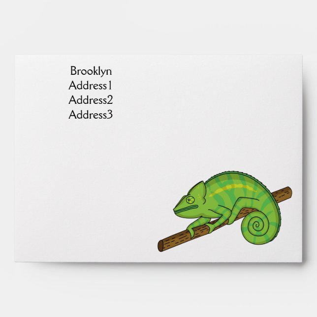 Parson's chameleon illustration envelope (Front)