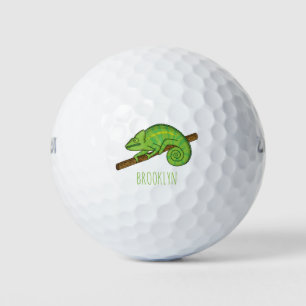 Parson's chameleon illustration golf balls
