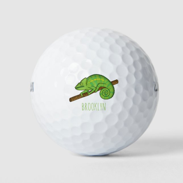 Parson's chameleon illustration  golf balls (Front)