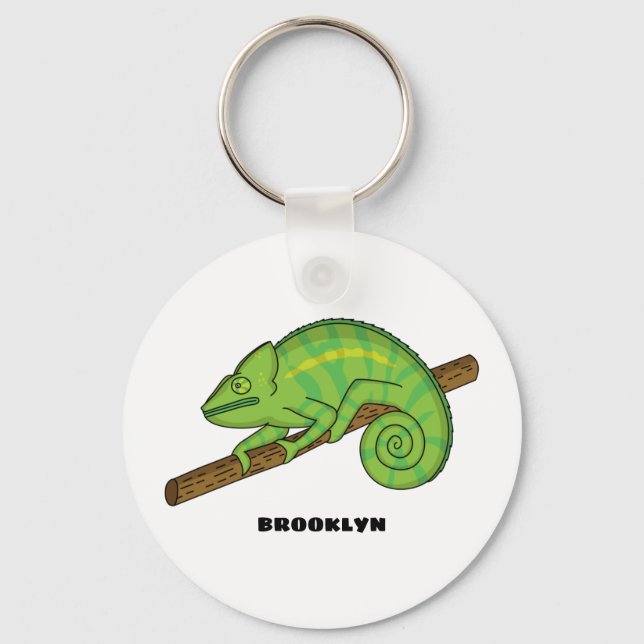 Parson's chameleon illustration  key ring (Front)