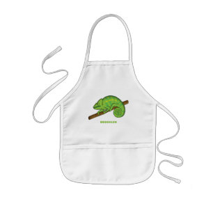 Parson's chameleon illustration kids apron