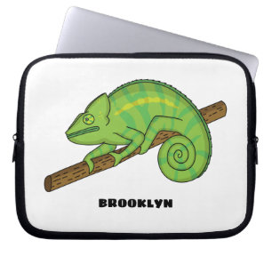 Parson's chameleon illustration laptop sleeve