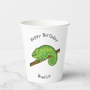 Parson's chameleon illustration paper cups
