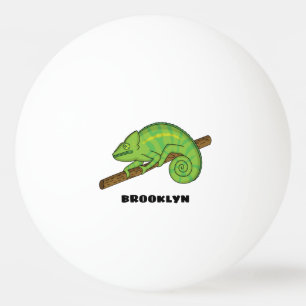 Parson's chameleon illustration ping pong ball