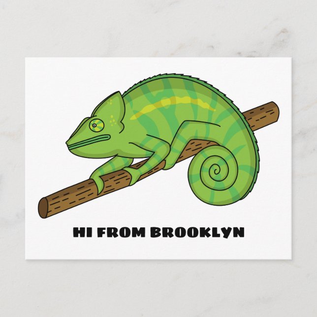 Parson's chameleon illustration postcard (Front)