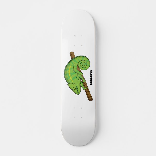 Parson's chameleon illustration  skateboard (Front)