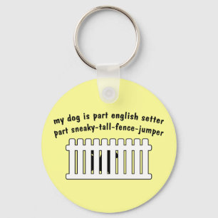 Part English Setter Part Fence-Jumper Key Ring