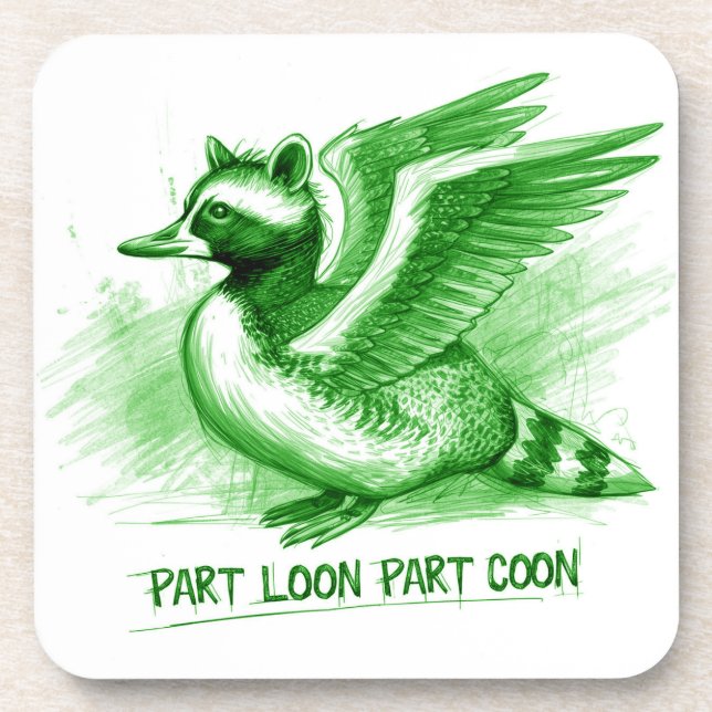 Part Loon Part Coon  Hybrid Creature Coaster (Front)