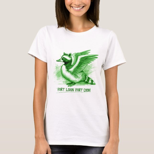 Part Loon Part Coon  Hybrid Creature T-Shirt (Front)