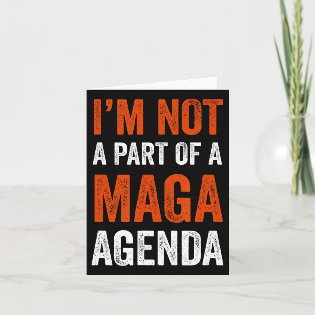 Part Of A Maga Agenda  Card (Front)