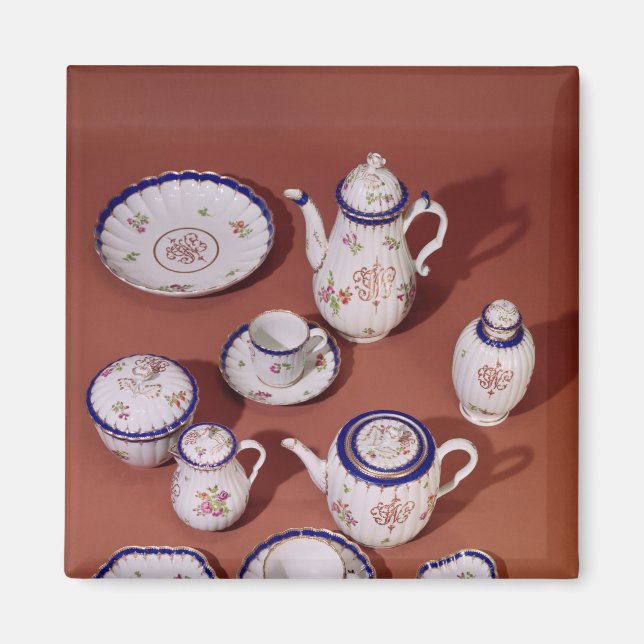 Part of a Worcester monogrammed tea service Magnet (Front)
