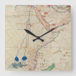 Part of Africa Atlas of the World Square Wall Clock
