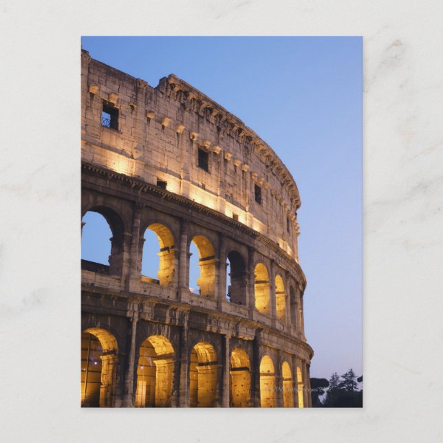 Part of Colosseum at dusk Postcard (Front)