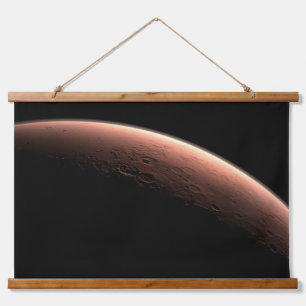 Part Of Mars At The Boundary Of Light And Dark. Hanging Tapestry