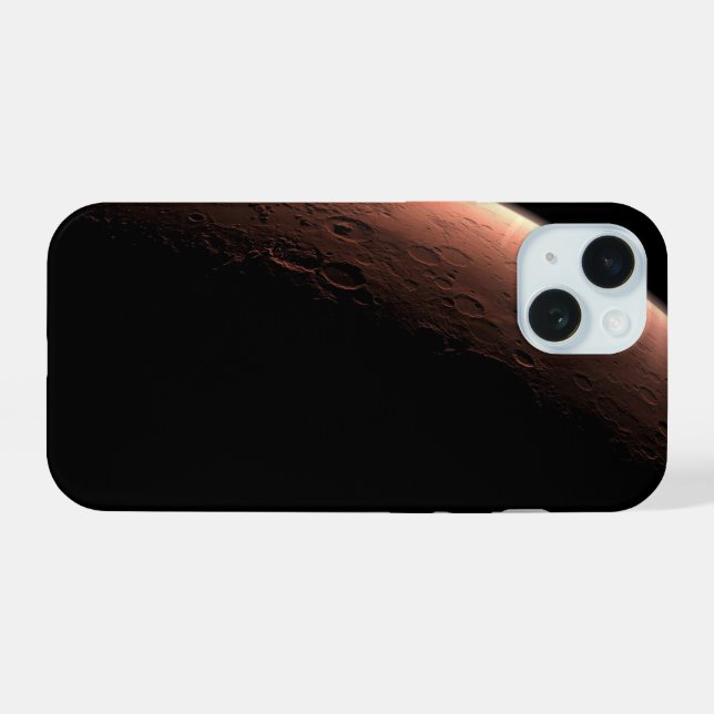 Part Of Mars At The Boundary Of Light And Dark. iPhone 15 Case (Back Horizontal)