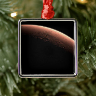 Part Of Mars At The Boundary Of Light And Dark. Metal Ornament