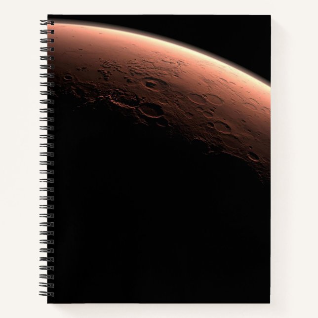 Part Of Mars At The Boundary Of Light And Dark. Notebook (Front)