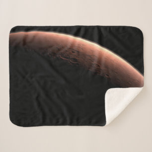 Part Of Mars At The Boundary Of Light And Dark. Sherpa Blanket