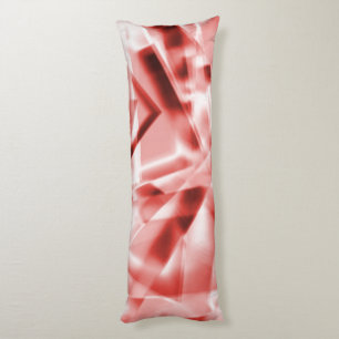 Part of square pieces of acrylic, salmon to red body cushion