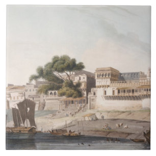 Part of the City of Patna, on the River Ganges, pl Ceramic Tile