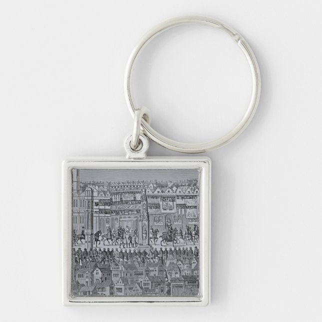 Part of the Coronation Procession of Edward VI Key Ring (Front)