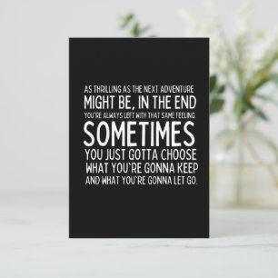 Part of the journey is the end thank you card