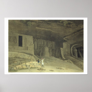 Part of the Kanaree Caves, Salsette, plate 62 from Poster