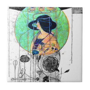 Part Seen - Part Imagined by Charles R. Mackintosh Ceramic Tile