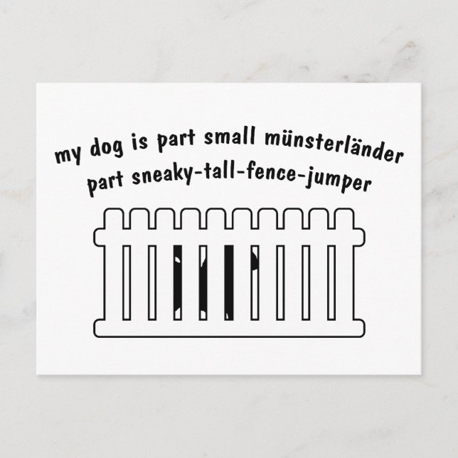 Part Small Munsterlander Part Fence-Jumper Postcard (Front)