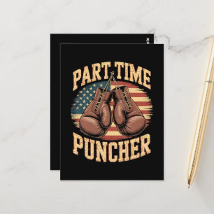Part Time Puncher Boxing Gloves Postcard