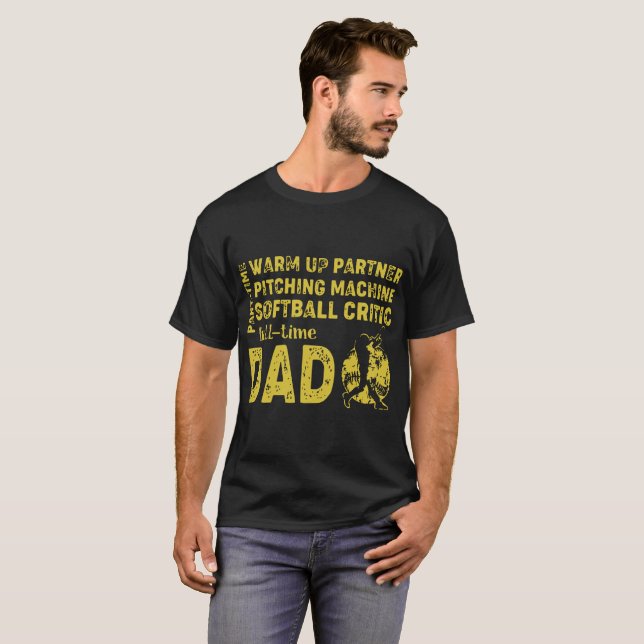 part-time warm up partner pitching machine softbal T-Shirt (Front Full)