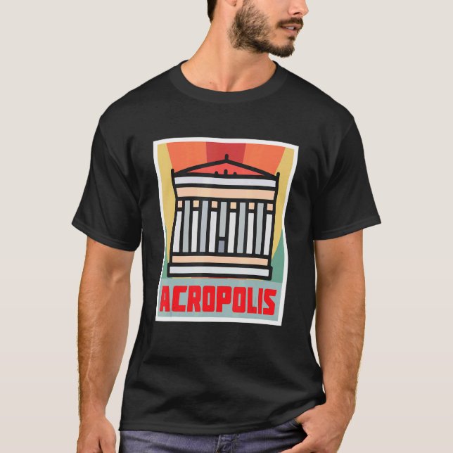 Parthenon Acropolis Athens Greek City Greece Souve T-Shirt (Front)