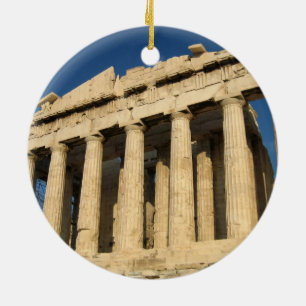 Parthenon Acropolis in Athens Ceramic Tree Decoration