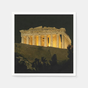 Parthenon at Night Napkin