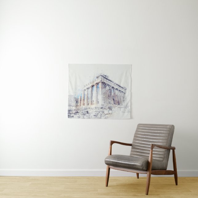 Parthenon Athens Greece Tapestry – Ancient Greek  (In Situ (Horizontal))