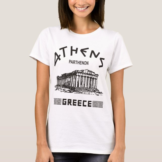 Parthenon - Athens - Greek (black) T-Shirt (Front)