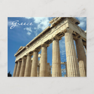 parthenon greece postcard