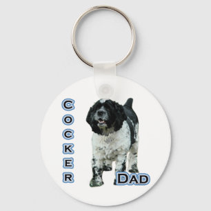 Parti Cocker Spaniel Dad 4 - Keychain