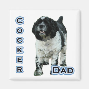 Parti Cocker Spaniel Dad 4 - Magnert Magnet