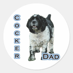 Parti Cocker Spaniel Dad 4 - Sticker
