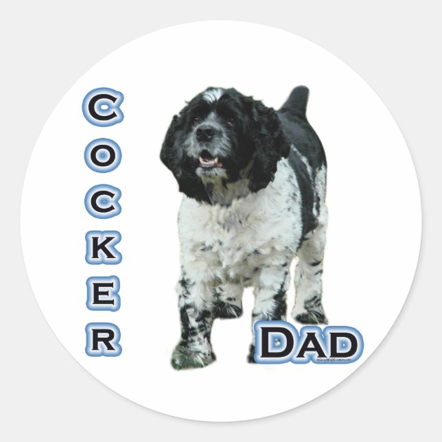 Parti Cocker Spaniel Dad 4 - Sticker (Front)