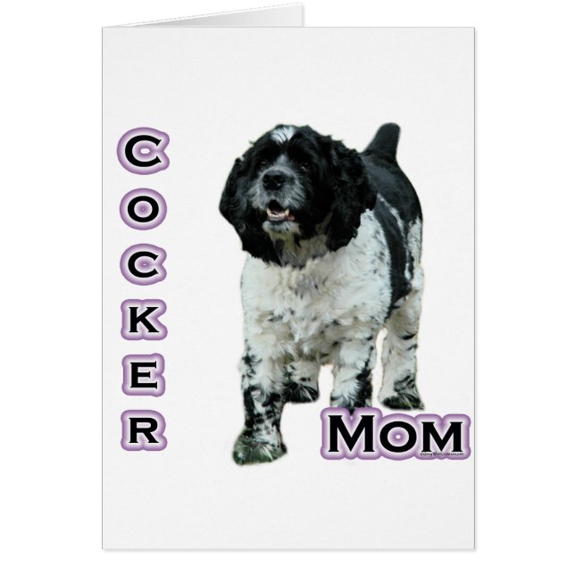 Parti Cocker Spaniel Mum; Mum of Cocker Spaniel (Front)