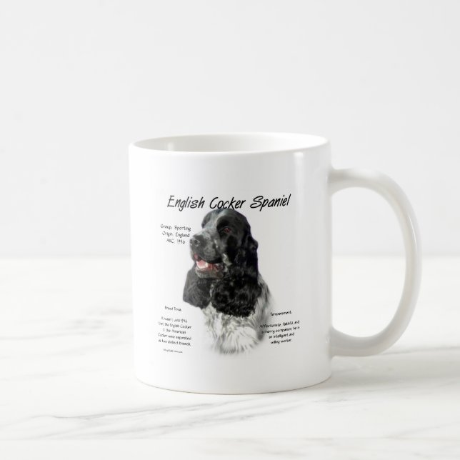 Parti English Cocker Spaniel History Coffee Mug (Right)