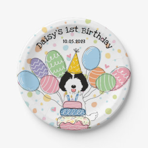 Parti Labradoodle Dog Birthday Party Paper Plates